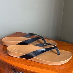 Men's Reef Black and Brown Flip Flops
